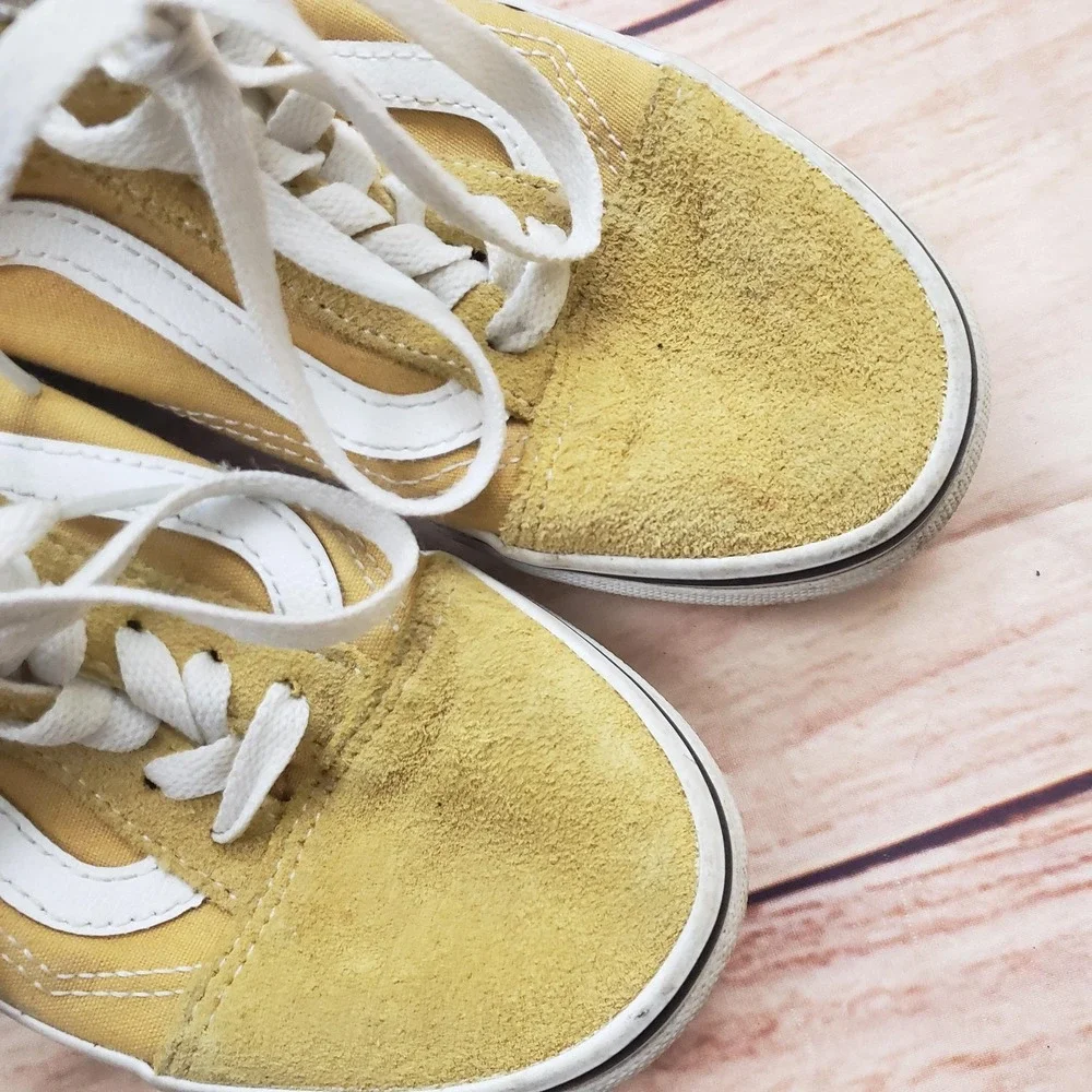 Vans Shoes Womens Size‎ 5 Yellow Old Skool Skate Sneakers Low Top Canvas Suede